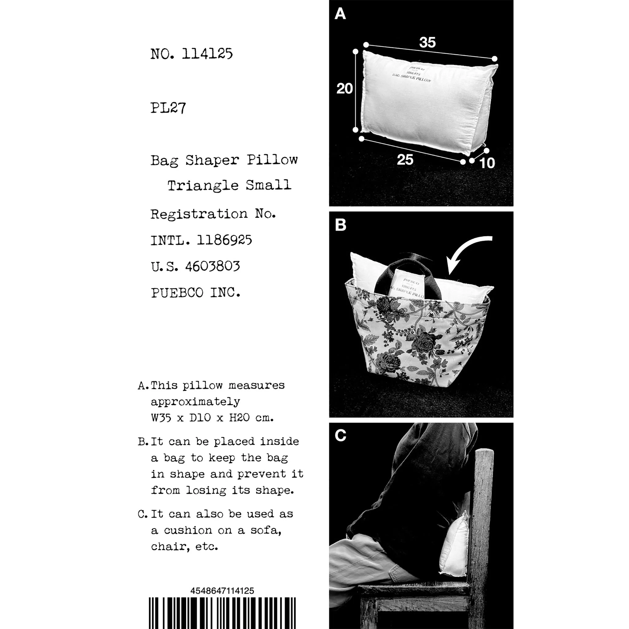 BAG SHAPER PILLOW / Triangle Small - Image 5