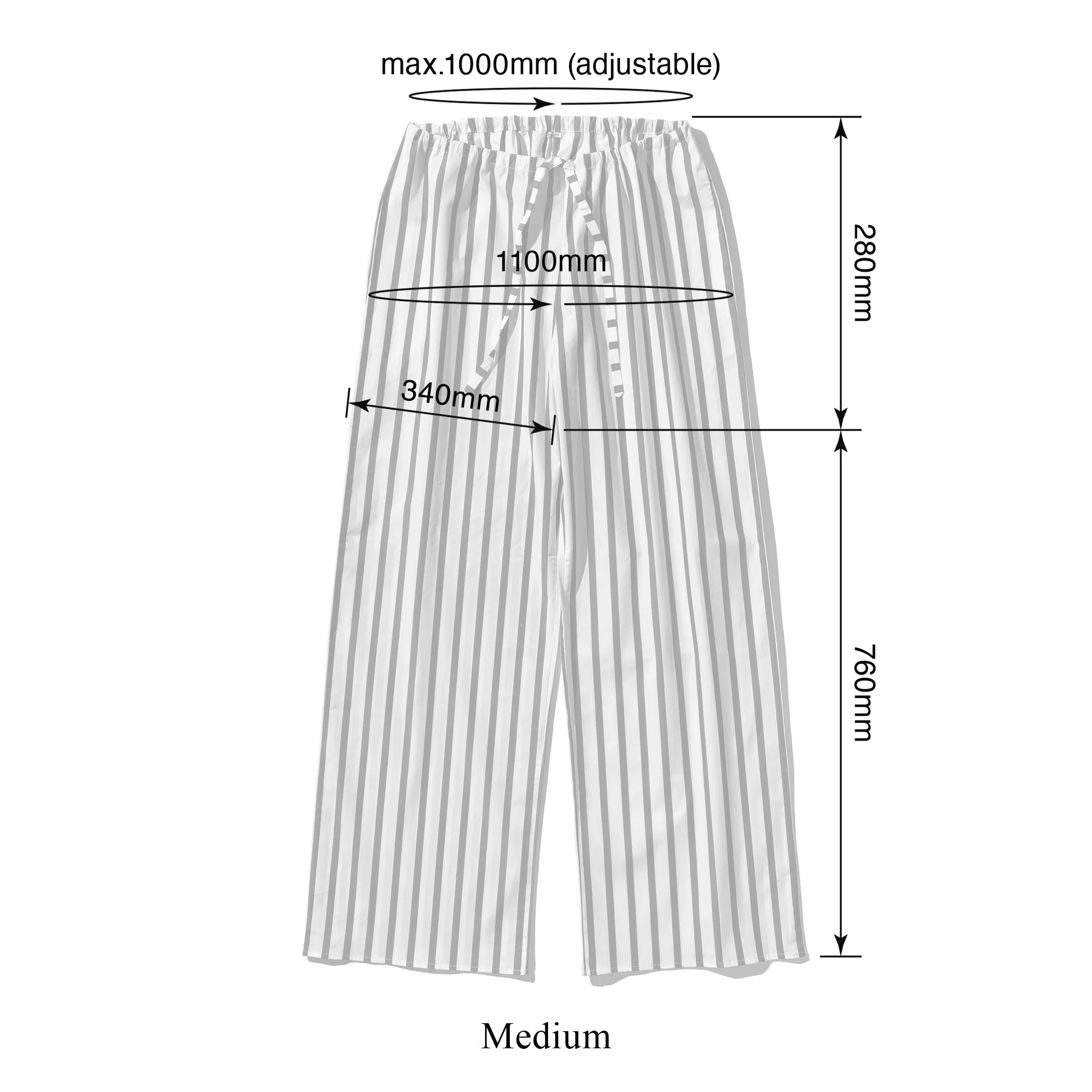 COTTON STRIPE REGULAR PANTS / White - Image 4