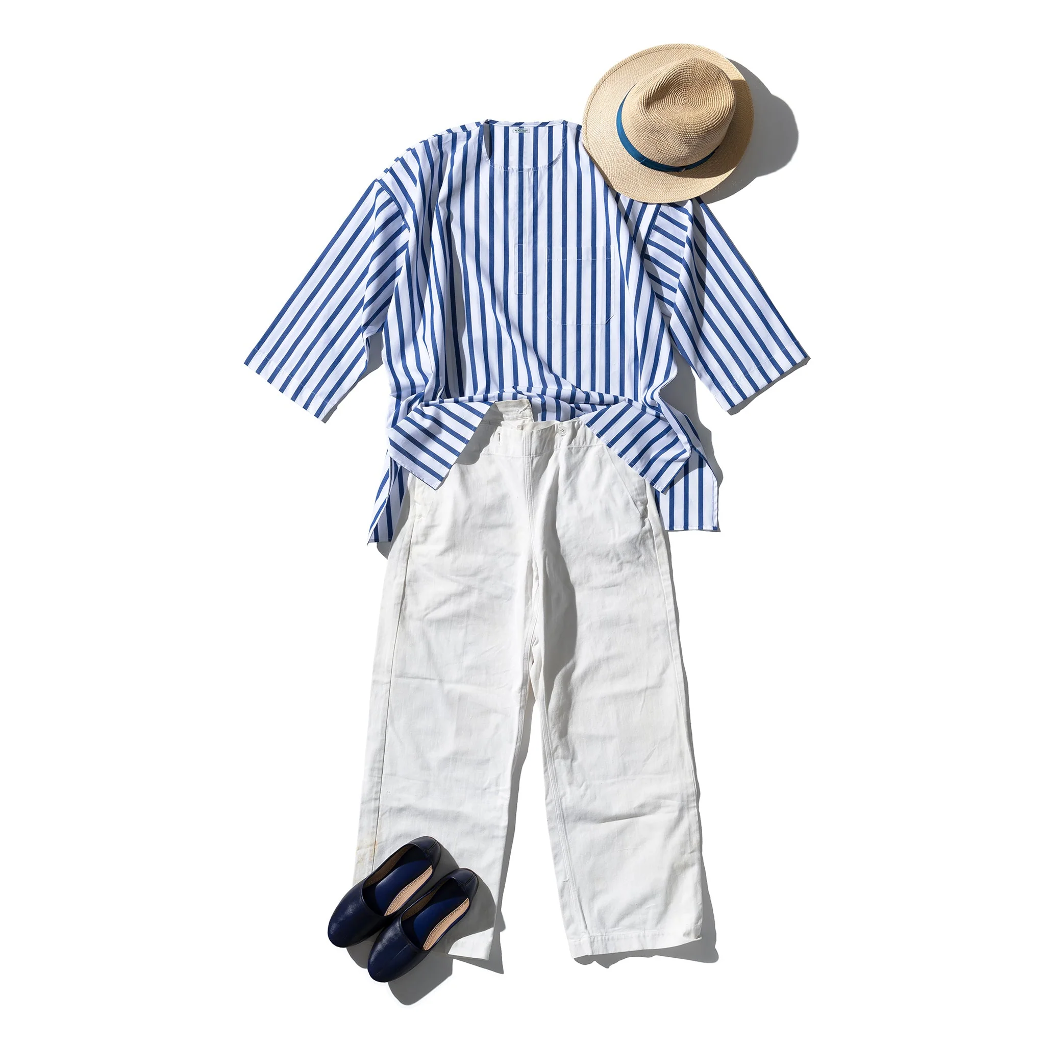 COTTON STRIPE SHIRT / CREW NECK - Image 10