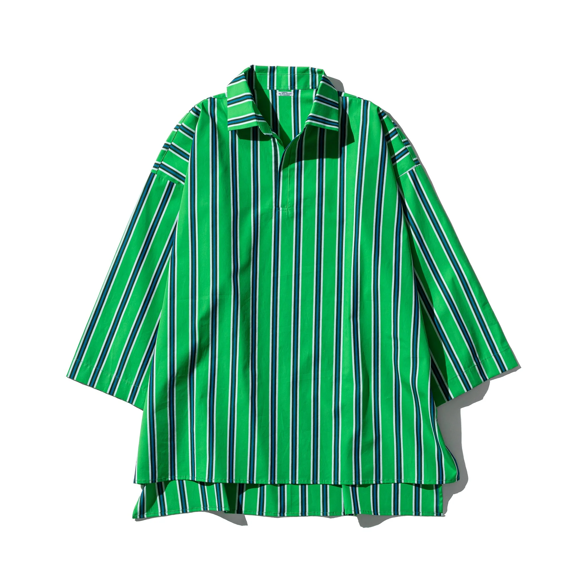 COTTON STRIPE SHIRT / REGULAR COLLAR - Image 4
