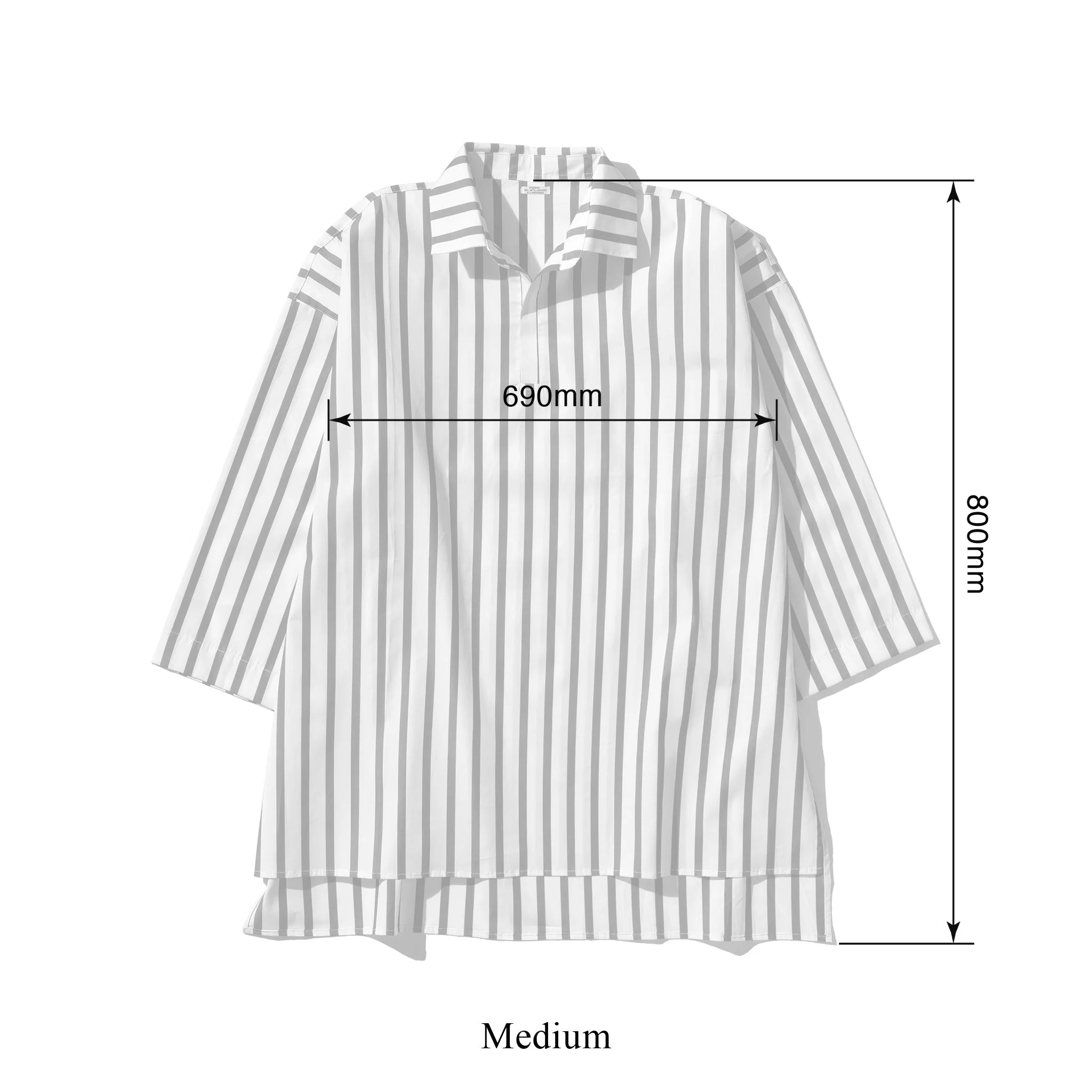 COTTON STRIPE SHIRT / REGULAR COLLAR - Image 8