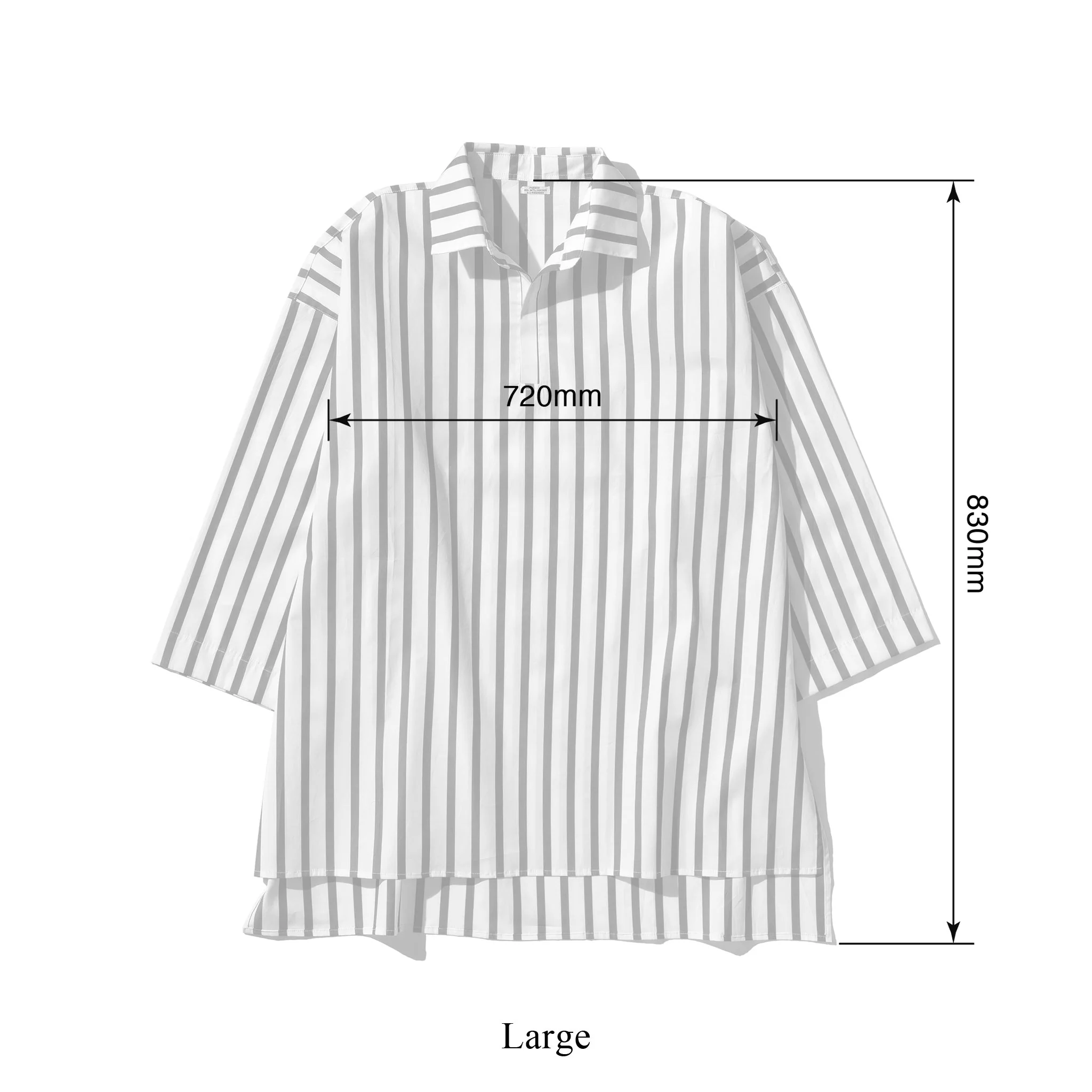 COTTON STRIPE SHIRT / REGULAR COLLAR - Image 9