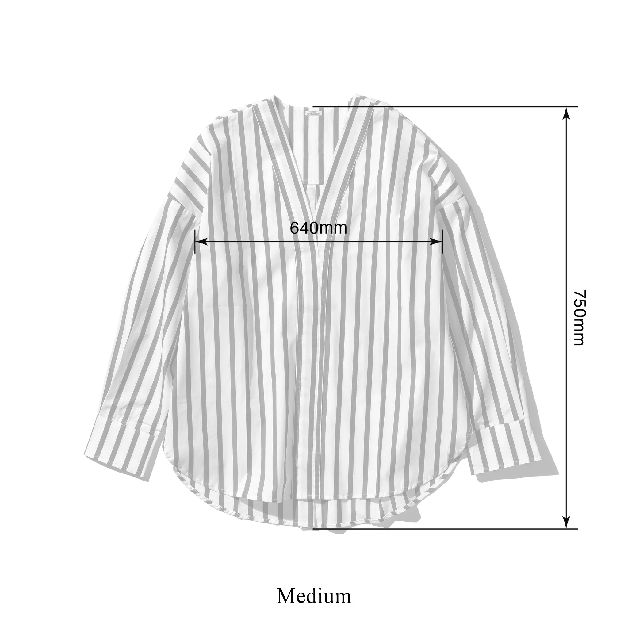 COTTON STRIPE SHIRT / V NECK - Image 8