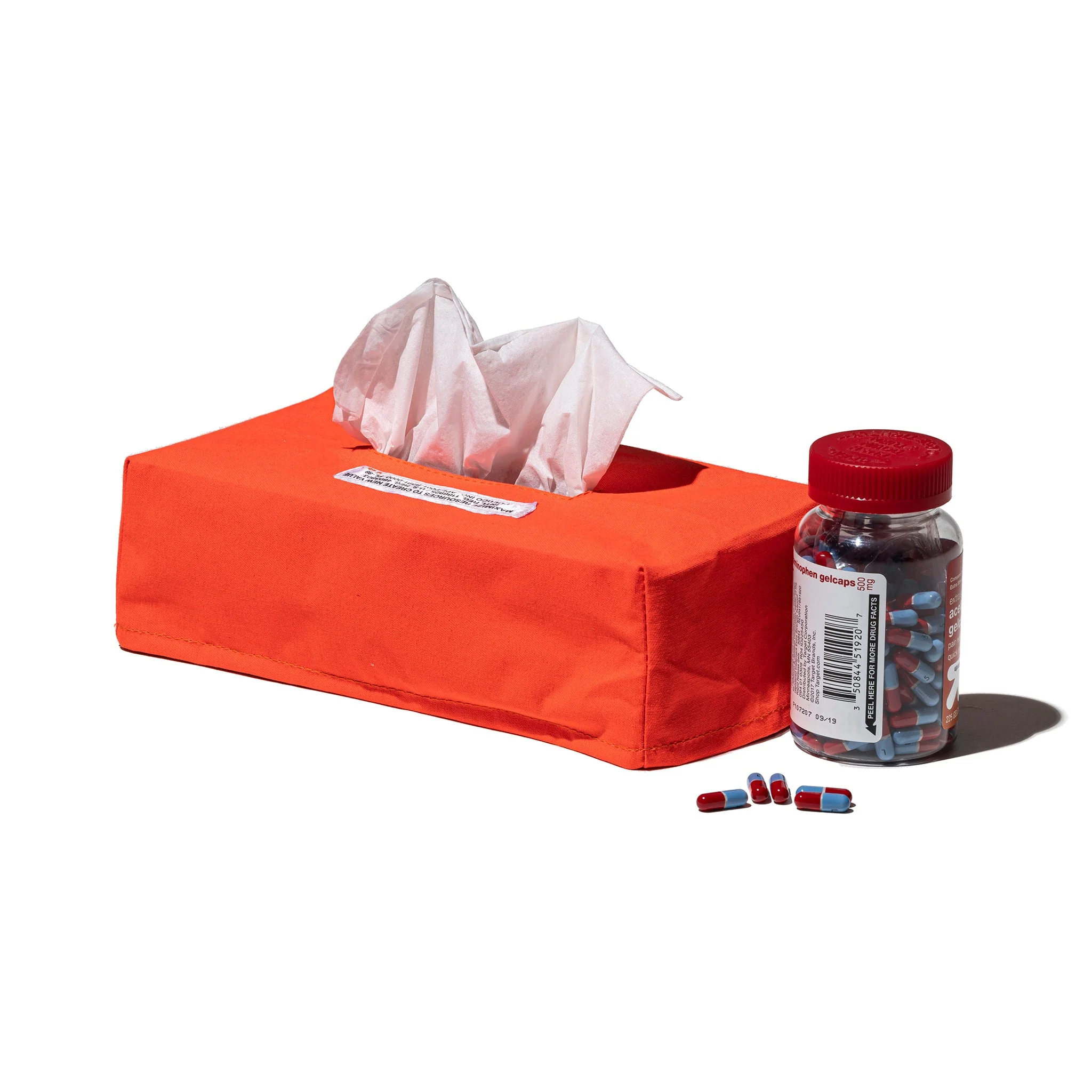 EMERGENCY TISSUE BOX COVER / Neon Orange - Image 2