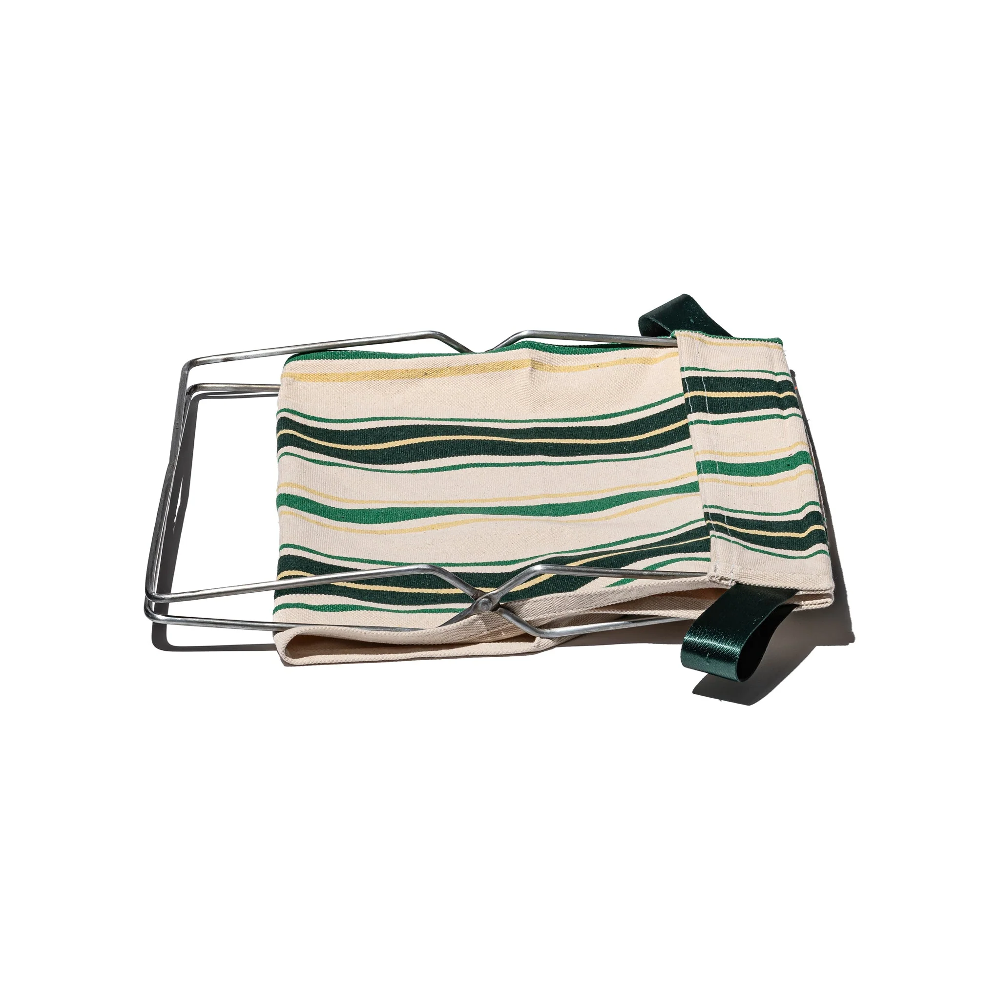 FOLDING BAG STORAGE FOR CAFÉ / Green Stripes - Image 3