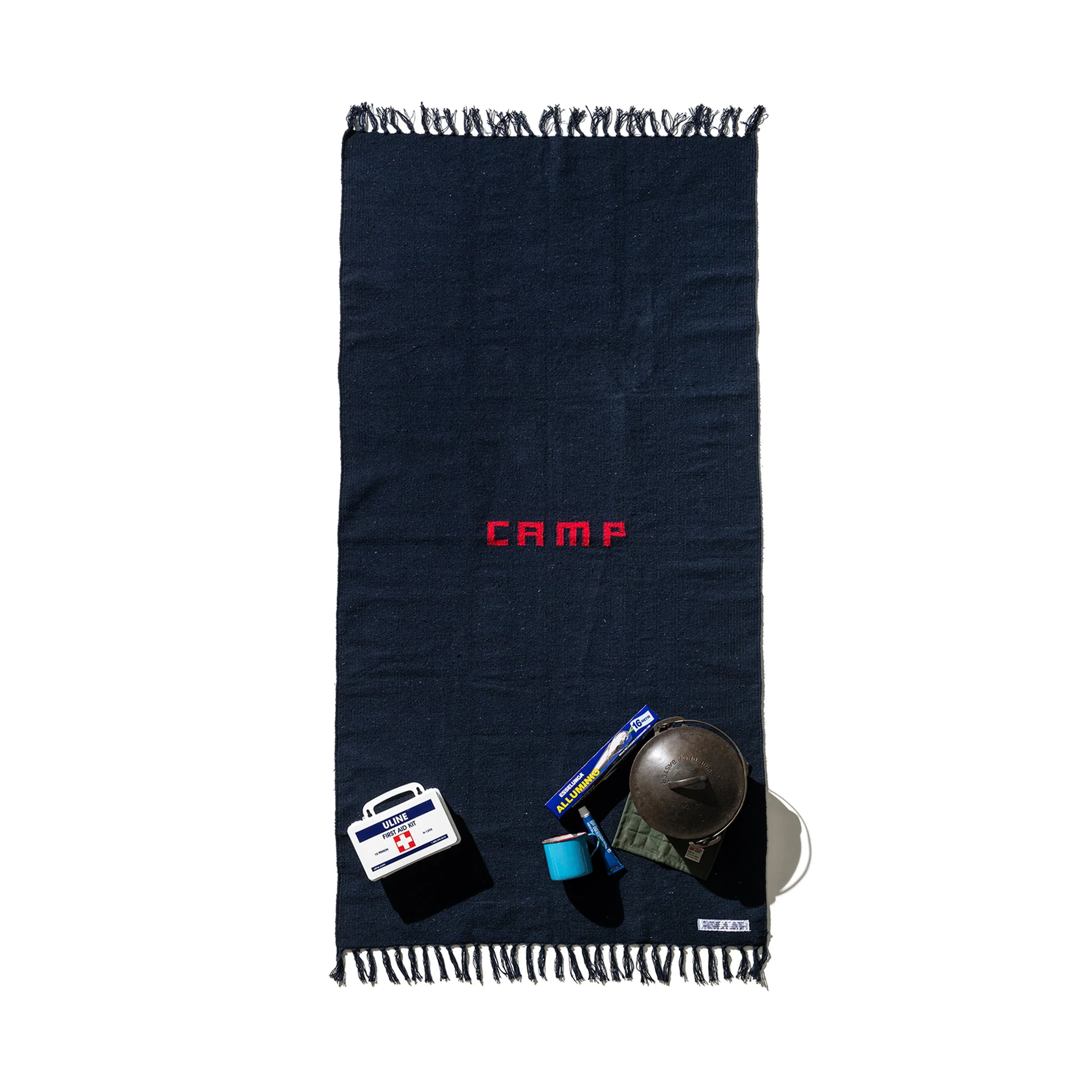 HANDLOOMED RECYCLE YARN CAMP RUG - Image 2