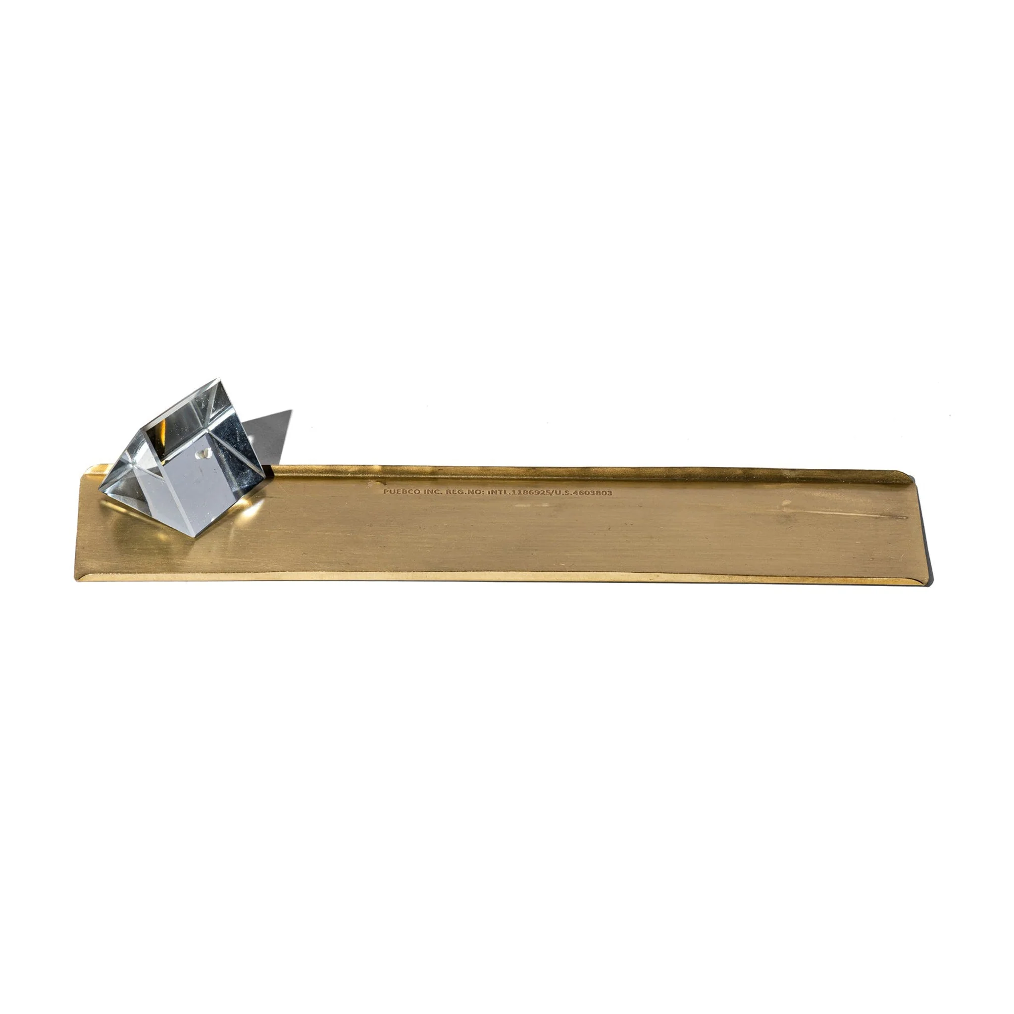 PRISM INCENSE HOLDER WITH BRASS TRAY - Image 2