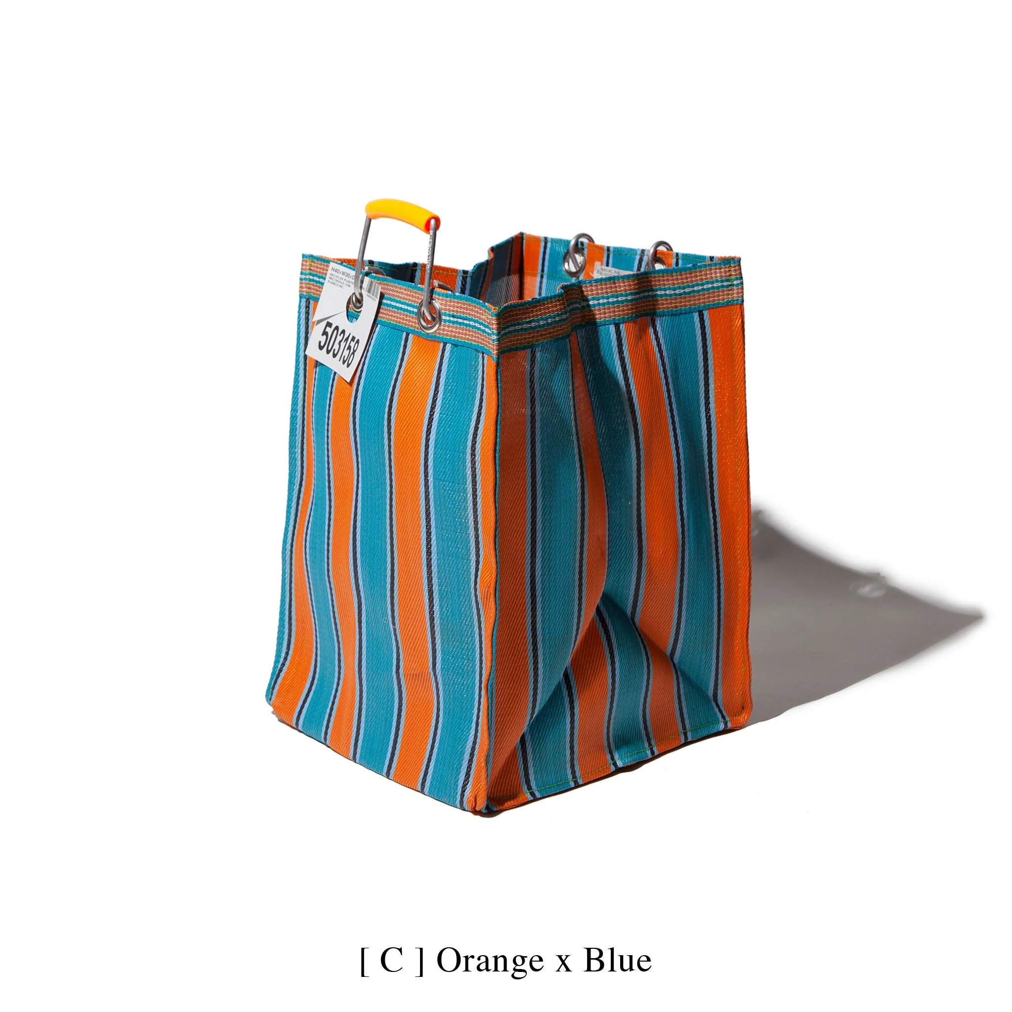 RECYCLED PLASTIC STRIPE BAG / Rectangle D26 - Image 6