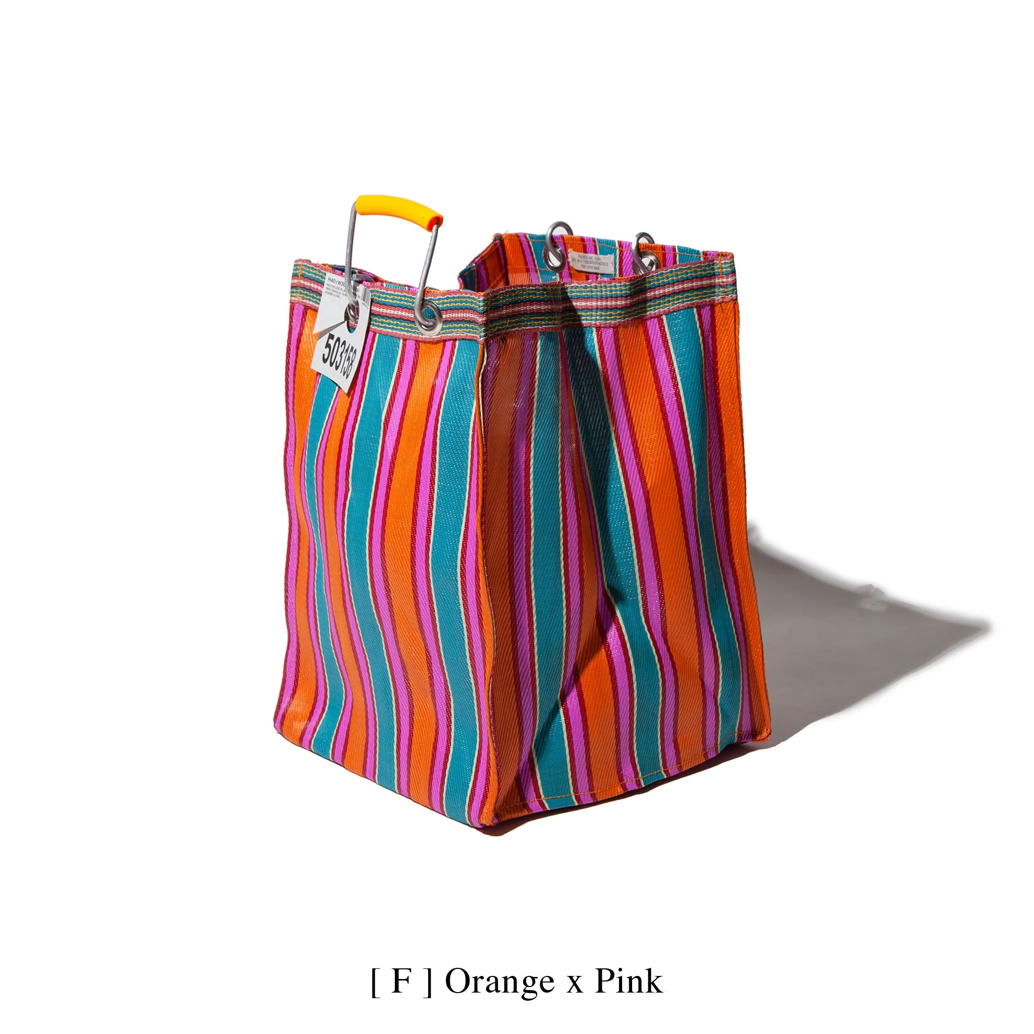 RECYCLED PLASTIC STRIPE BAG / Rectangle D26 - Image 9
