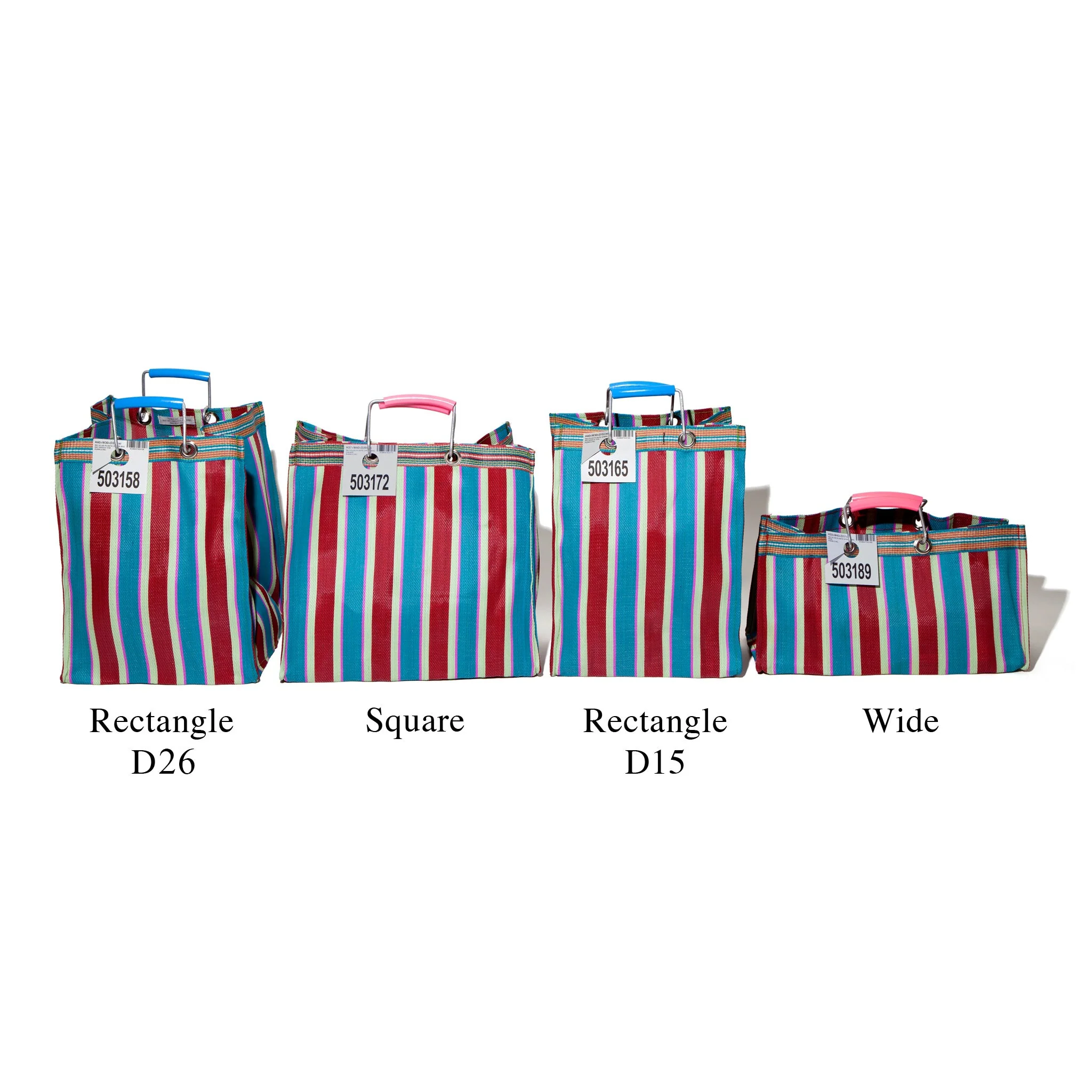 RECYCLED PLASTIC STRIPE BAG / Square - Image 10