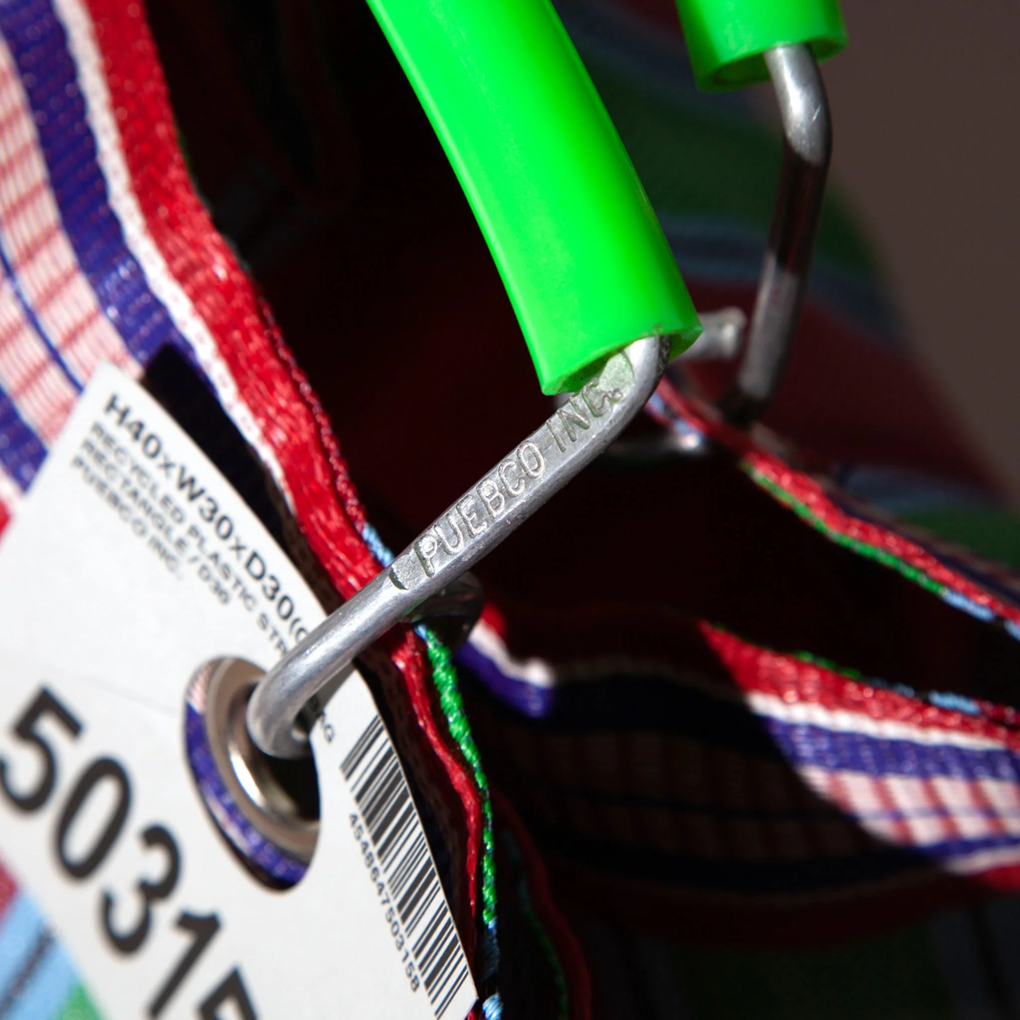 RECYCLED PLASTIC STRIPE BAG / Wide - Image 9