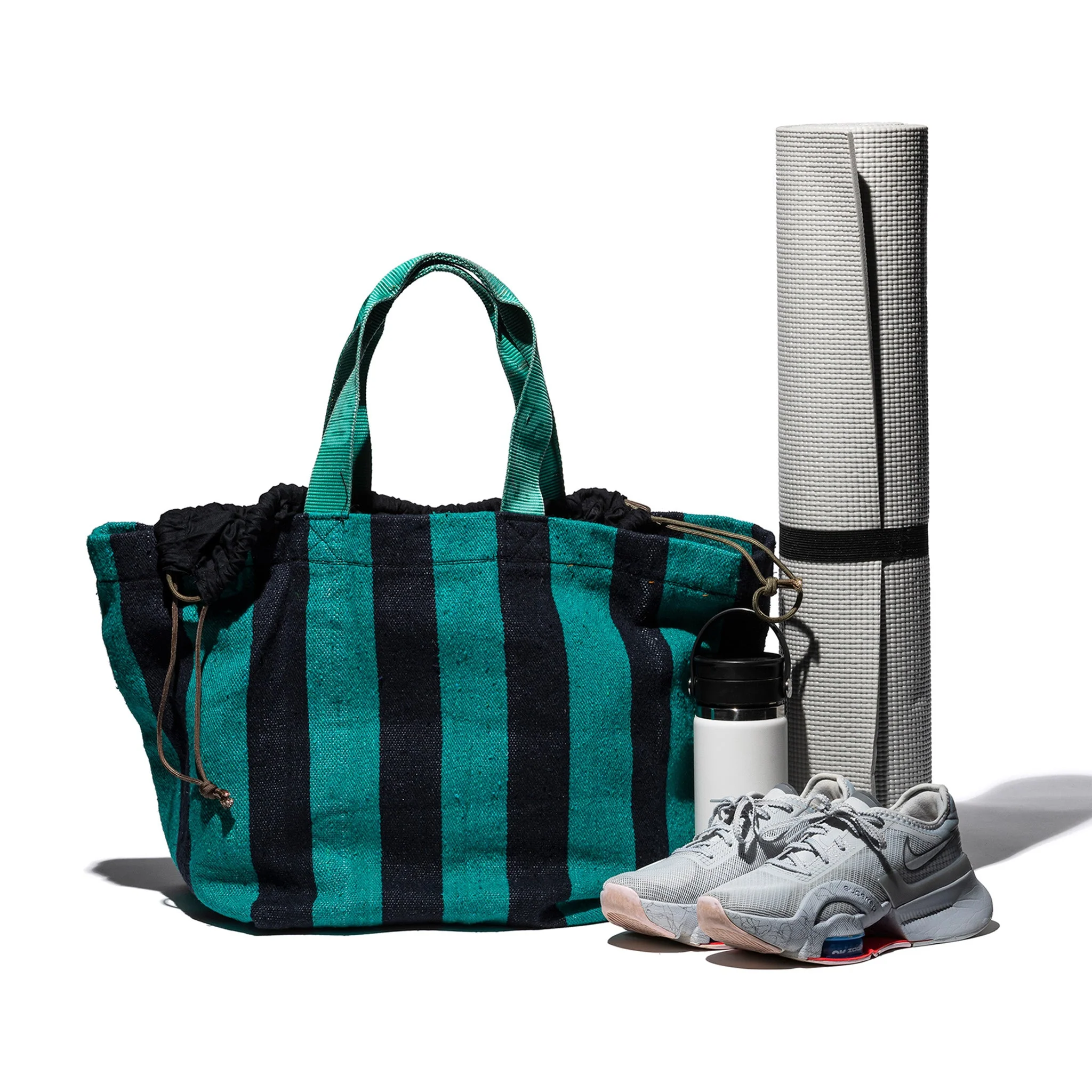 RUG BAG / Turquoise x Navy Blue