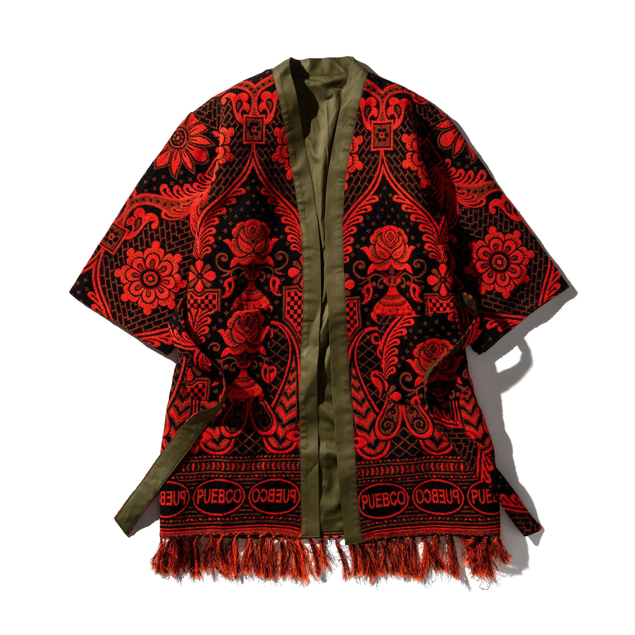RUG FABRIC REVERSIBLE GOWN / Black - Image 3
