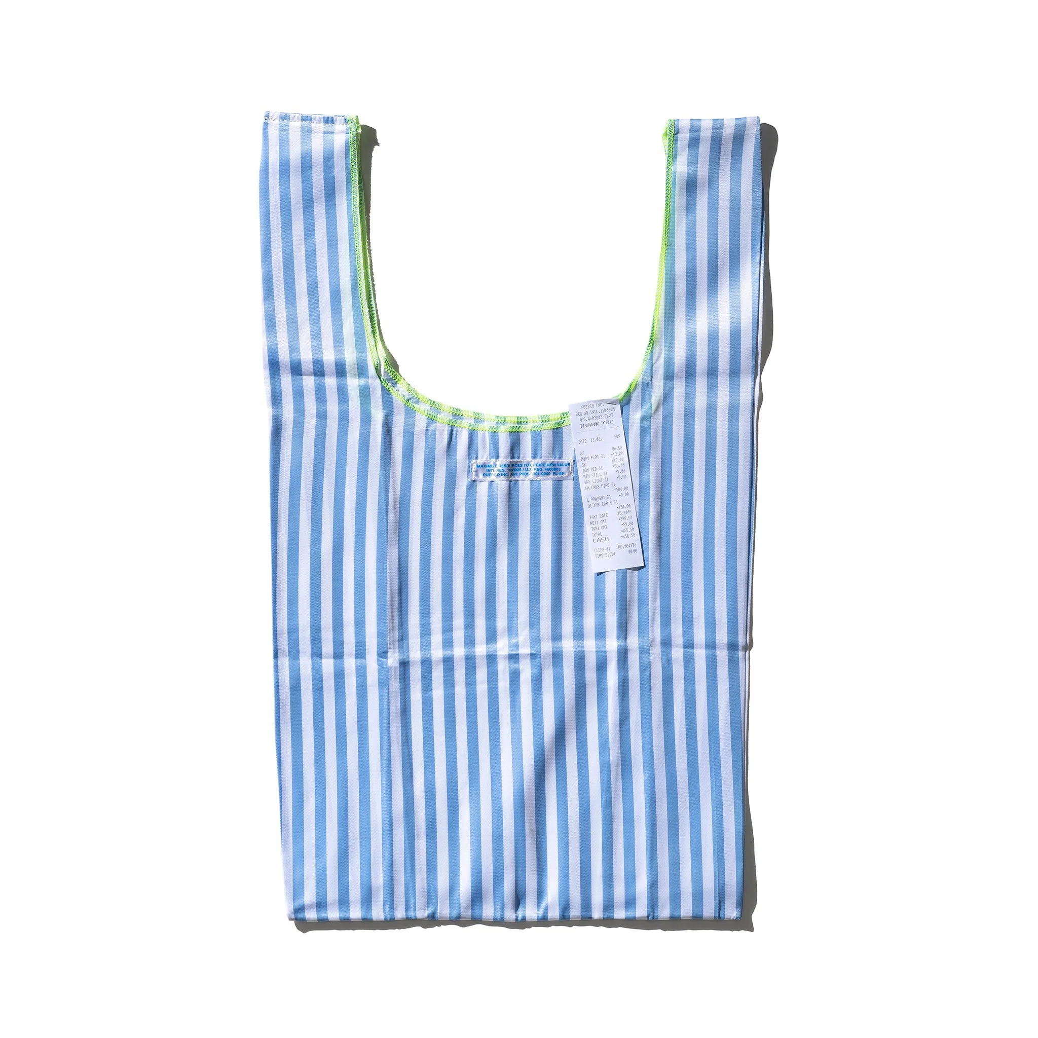 SCHOOL TIE FABRIC BAG / Light Blue x White - Image 3