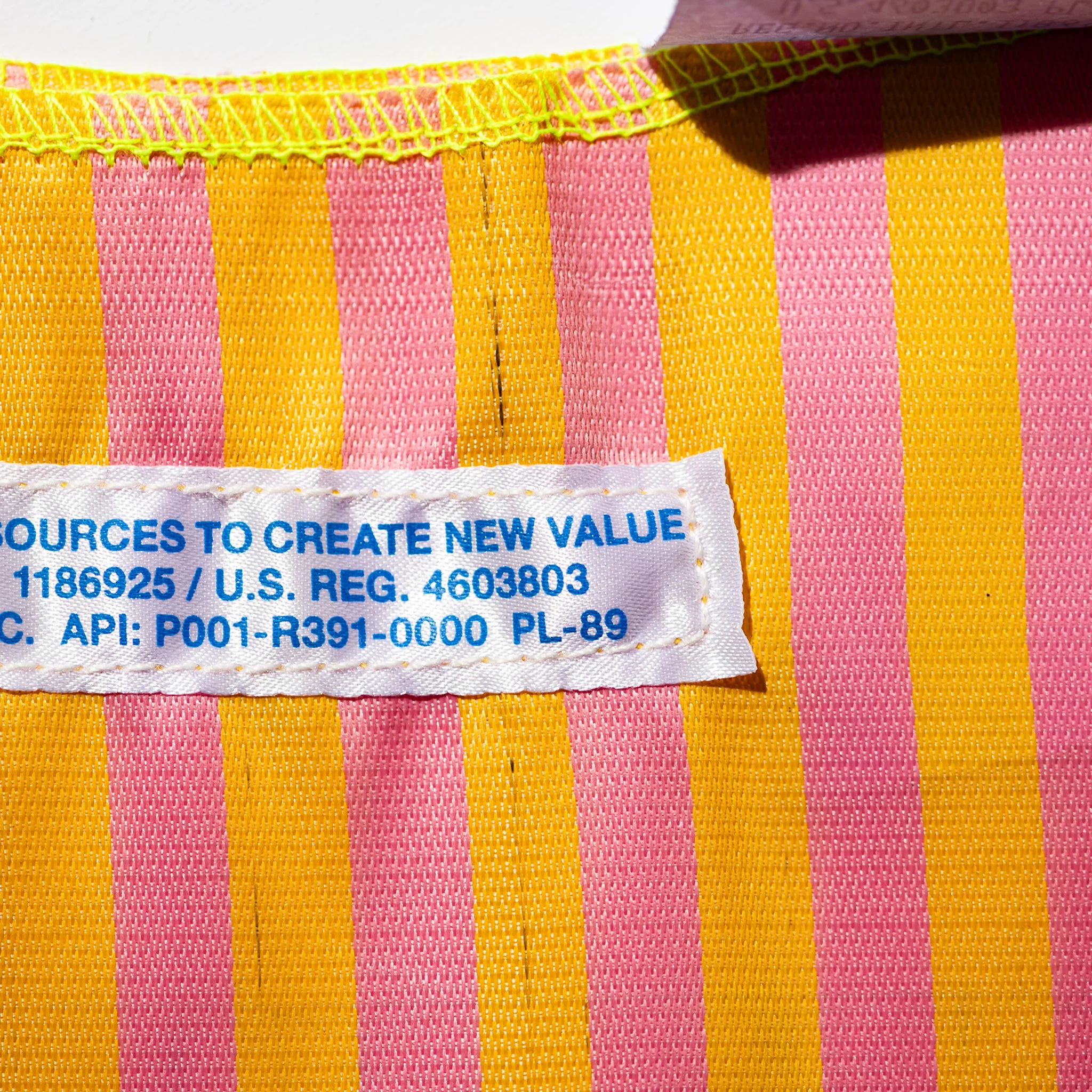 SCHOOL TIE FABRIC BAG / Navy Blue x Orange - Image 7