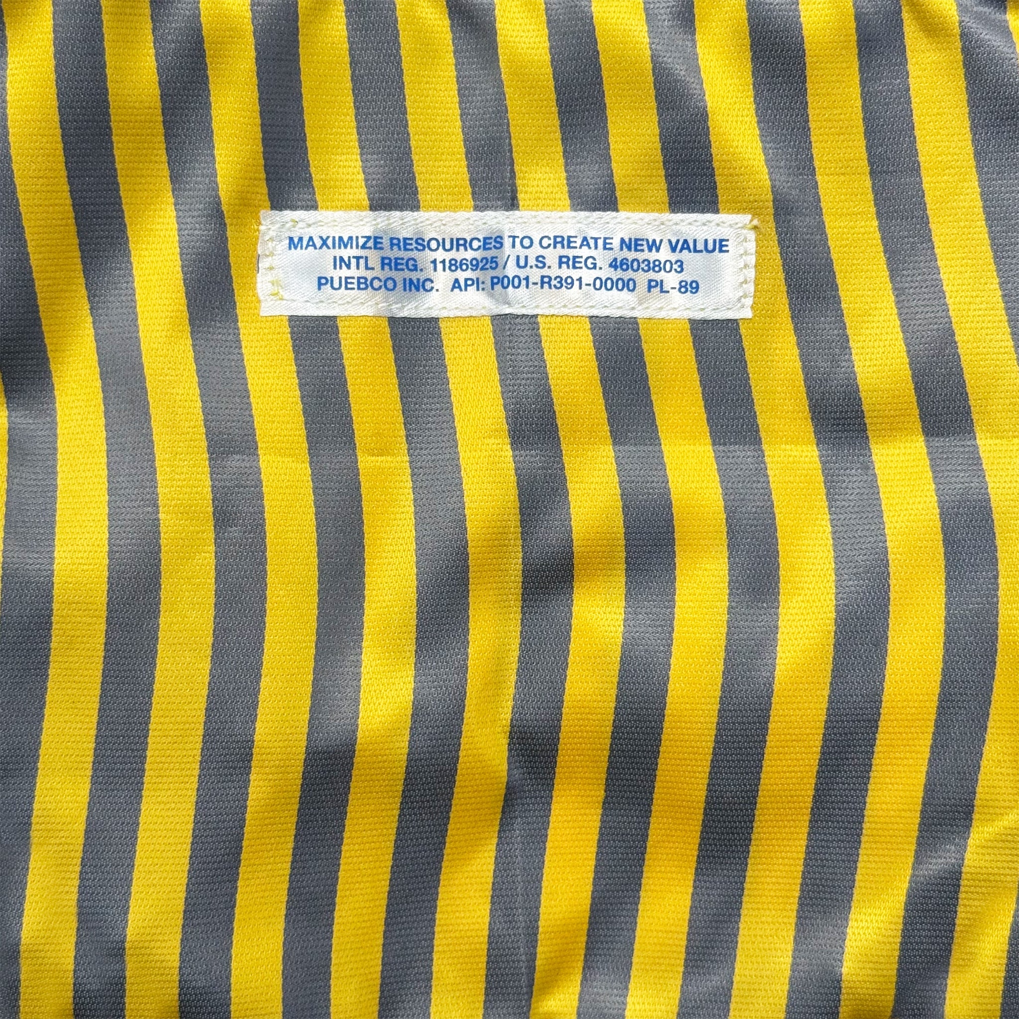 SCHOOL TIE FABRIC SMALL BAG / Green x Light Blue - Image 8