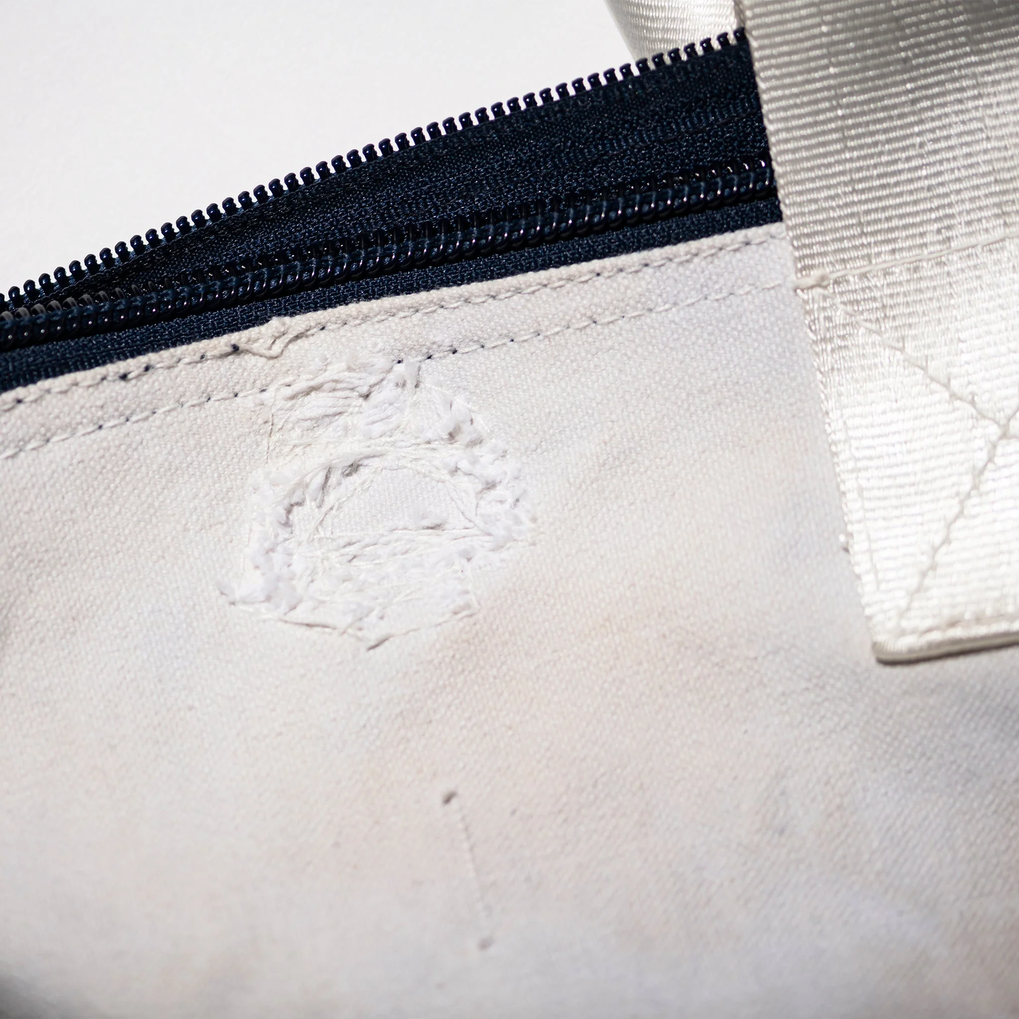 VINTAGE POSTAL BAG CONVERTED TO TOTE W/ZIPPER - LIM.ED. - Image 4