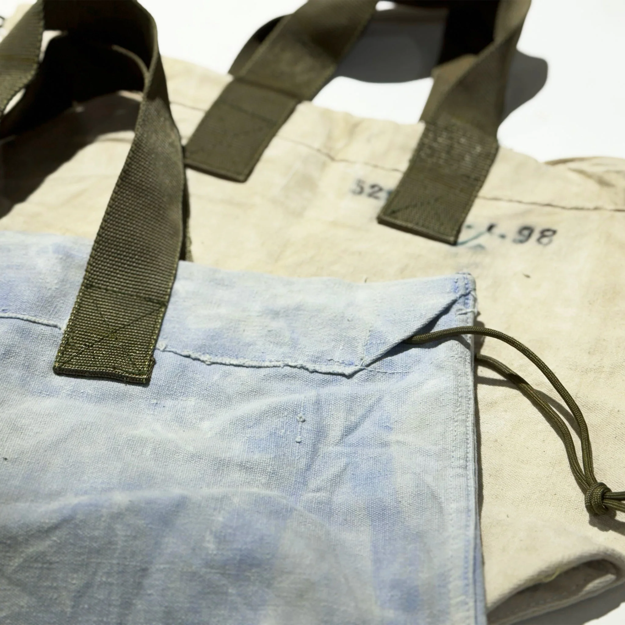 VINTAGE POSTAL BAG CONVERTED TO TOTE W/ZIPPER - LIM.ED. - Image 6