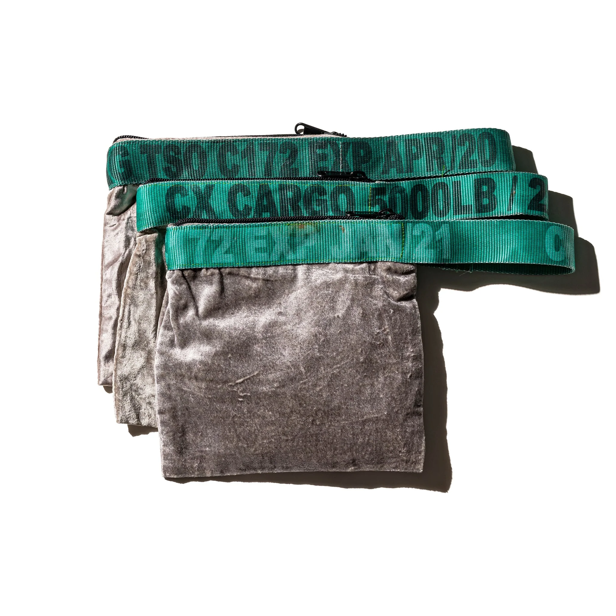VINTAGE SLING BELT POUCH / Silver x Green - Image 3